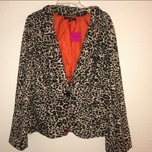 Leopard print Blazer nwt 2x 3x